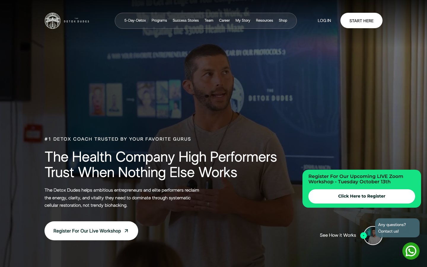 Detox Dudes website
